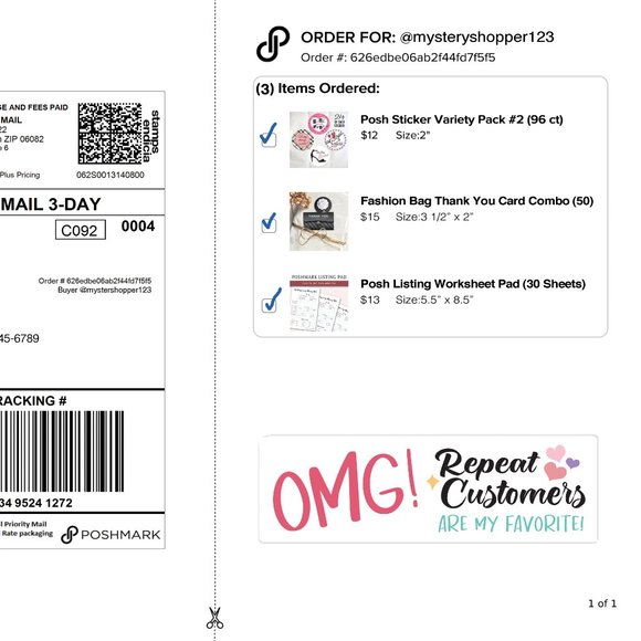 Repeat Customers Are My Favorite Sticker Labels – (48 ct) - Picture 4 of 5